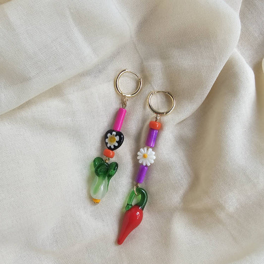 Chilli Bok Choy Earrings